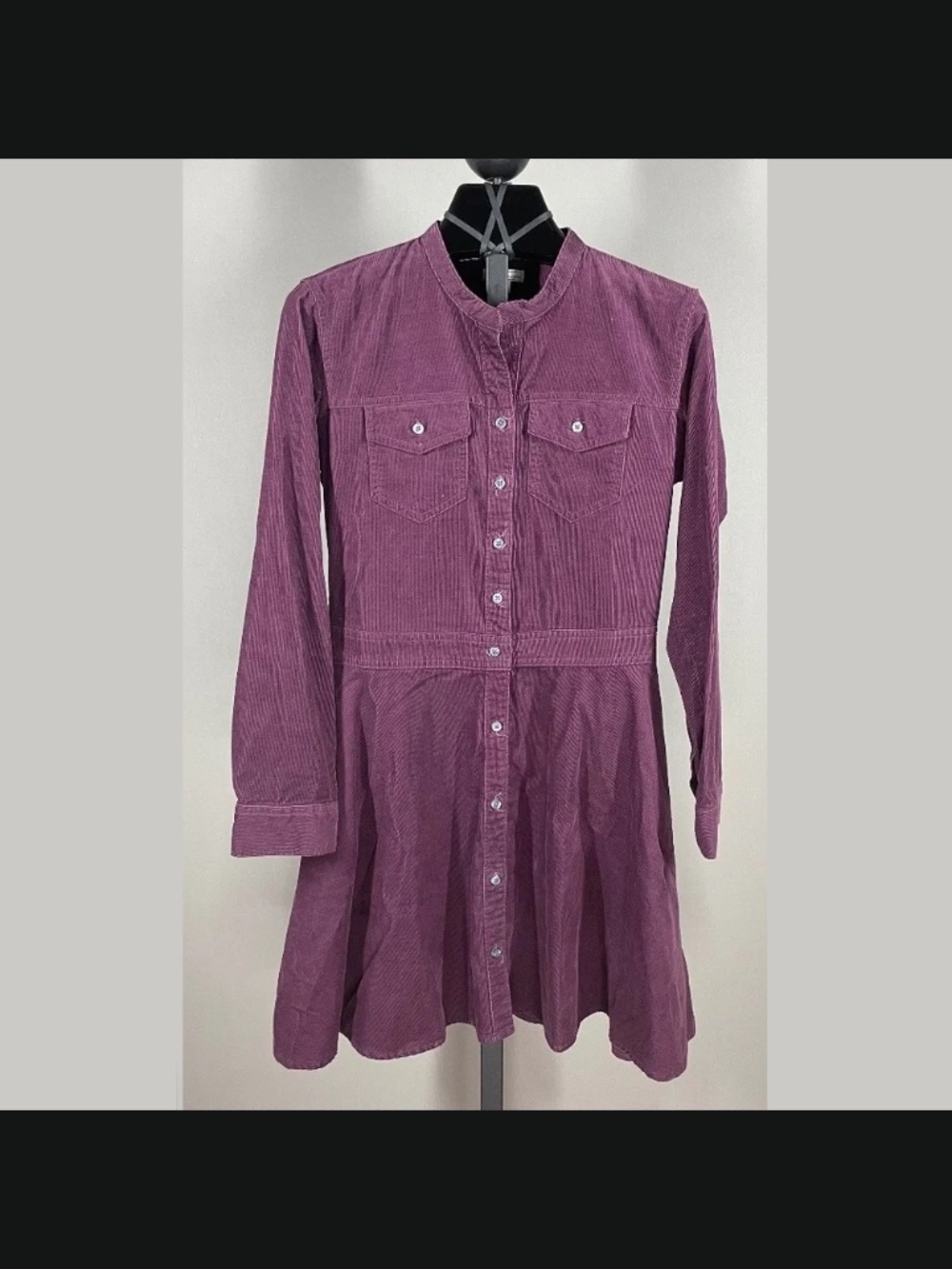 NEW Gap Dress Womens 0 red purple corduroy fit flare preppy vintage retro